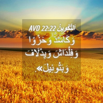 Picture 04 - اَلتَّكْوِينُ 22:22 AVD - وَكَاسَدَ وَحَزْوًا - Bible Verse Picture