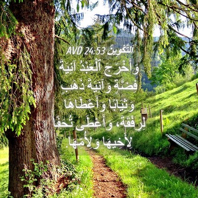 Picture 04 - اَلتَّكْوِينُ 24:53 AVD - وَأَخْرَجَ ٱلْعَبْدُ - Bible Verse Picture