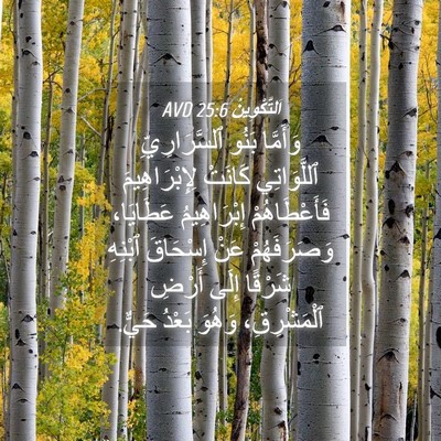 Picture 04 - اَلتَّكْوِينُ 25:6 AVD - وَأَمَّا بَنُو - Bible Verse Picture