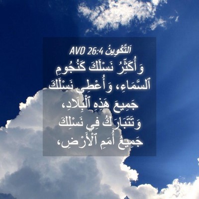 Picture 04 - اَلتَّكْوِينُ 26:4 AVD - وَأُكَثِّرُ نَسْلَكَ - Bible Verse Picture