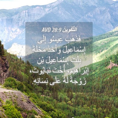 Picture 04 - اَلتَّكْوِينُ 28:9 AVD - فَذَهَبَ عِيسُو إِلَى - Bible Verse Picture