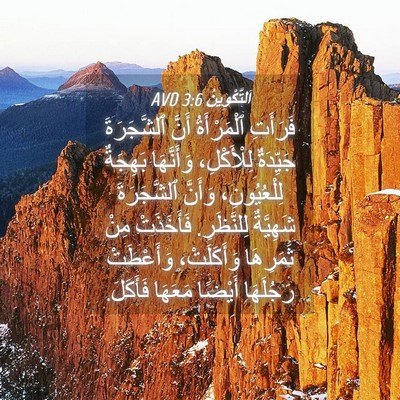 Picture 04 - اَلتَّكْوِينُ 3:6 AVD - فَرَأَتِ ٱلْمَرْأَةُ - Bible Verse Picture
