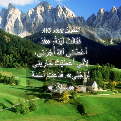 Picture 04 - اَلتَّكْوِينُ 30:18 AVD - فَقَالَتْ لَيْئَةُ: «قَدْ - Bible Verse Picture