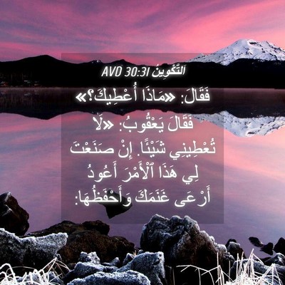 Picture 04 - اَلتَّكْوِينُ 30:31 AVD - فَقَالَ: «مَاذَا - Bible Verse Picture