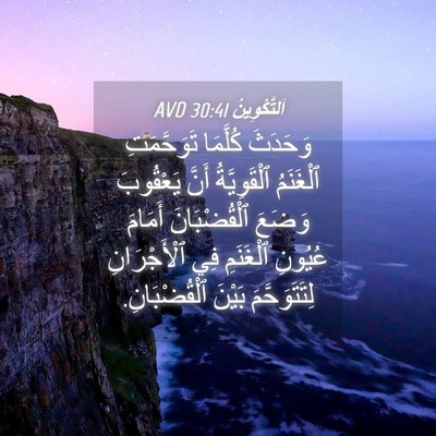Picture 04 - اَلتَّكْوِينُ 30:41 AVD - وَحَدَثَ كُلَّمَا - Bible Verse Picture