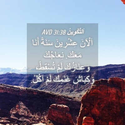 Picture 04 - اَلتَّكْوِينُ 31:38 AVD - اَلْآنَ عِشْرِينَ سَنَةً - Bible Verse Picture