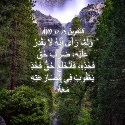 Picture 04 - اَلتَّكْوِينُ 32:25 AVD - وَلَمَّا رَأَى أَنَّهُ لَا - Bible Verse Picture
