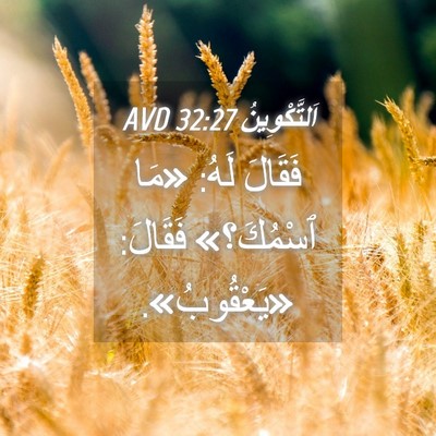 Picture 04 - اَلتَّكْوِينُ 32:27 AVD - فَقَالَ لَهُ: «مَا - Bible Verse Picture