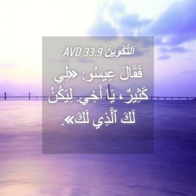 Picture 04 - اَلتَّكْوِينُ 33:9 AVD - فَقَالَ عِيسُو: «لِي - Bible Verse Picture