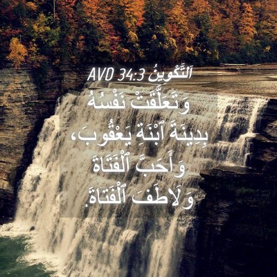 Picture 04 - اَلتَّكْوِينُ 34:3 AVD - وَتَعَلَّقَتْ نَفْسُهُ - Bible Verse Picture