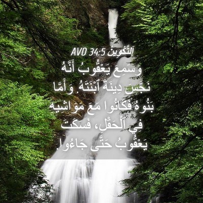 Picture 04 - اَلتَّكْوِينُ 34:5 AVD - وَسَمِعَ يَعْقُوبُ - Bible Verse Picture
