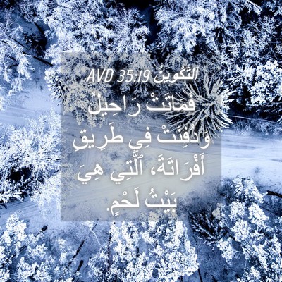 Picture 04 - اَلتَّكْوِينُ 35:19 AVD - فَمَاتَتْ رَاحِيلُ - Bible Verse Picture