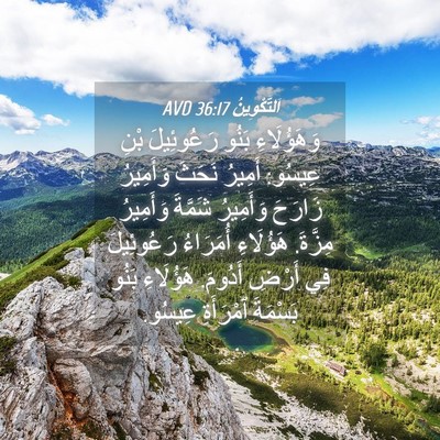 Picture 04 - اَلتَّكْوِينُ 36:17 AVD - وَهَؤُلَاءِ بَنُو - Bible Verse Picture
