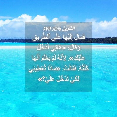 Picture 04 - اَلتَّكْوِينُ 38:16 AVD - فَمَالَ إِلَيْهَا عَلَى - Bible Verse Picture