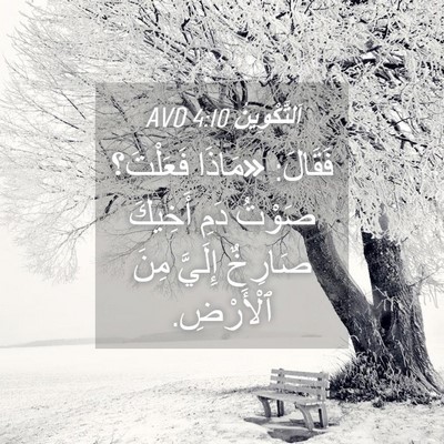 Picture 04 - اَلتَّكْوِينُ 4:10 AVD - فَقَالَ: «مَاذَا فَعَلْتَ؟ - Bible Verse Picture