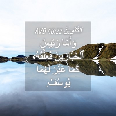 Picture 04 - اَلتَّكْوِينُ 40:22 AVD - وَأَمَّا رَئِيسُ - Bible Verse Picture