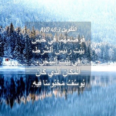 Picture 04 - اَلتَّكْوِينُ 40:3 AVD - فَوَضَعَهُمَا فِي حَبْسِ - Bible Verse Picture