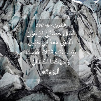Picture 04 - اَلتَّكْوِينُ 40:7 AVD - فَسَأَلَ خَصِيَّيْ - Bible Verse Picture