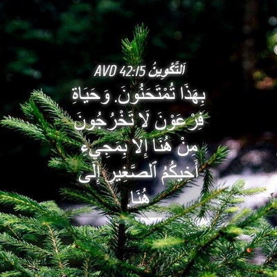 Picture 04 - اَلتَّكْوِينُ 42:15 AVD - بِهَذَا تُمْتَحَنُونَ. - Bible Verse Picture