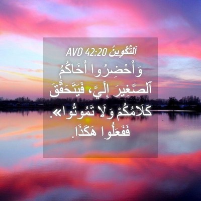 Picture 04 - اَلتَّكْوِينُ 42:20 AVD - وَأَحْضِرُوا أَخَاكُمُ - Bible Verse Picture