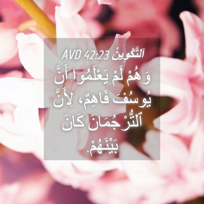 Picture 04 - اَلتَّكْوِينُ 42:23 AVD - وَهُمْ لَمْ يَعْلَمُوا - Bible Verse Picture