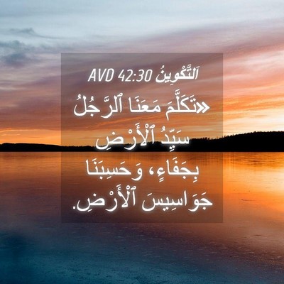 Picture 04 - اَلتَّكْوِينُ 42:30 AVD - «تَكَلَّمَ مَعَنَا - Bible Verse Picture