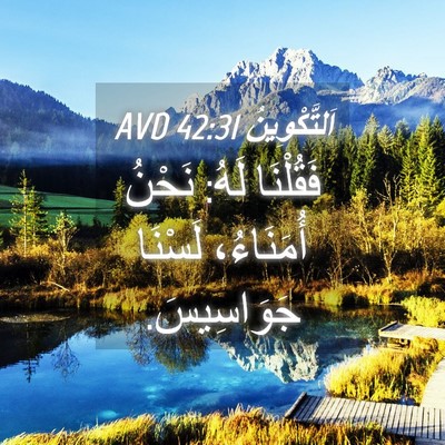 Picture 04 - اَلتَّكْوِينُ 42:31 AVD - فَقُلْنَا لَهُ: نَحْنُ - Bible Verse Picture