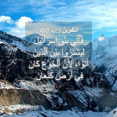 Picture 04 - اَلتَّكْوِينُ 42:5 AVD - فَأَتَى بَنُو - Bible Verse Picture