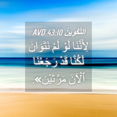 Picture 04 - اَلتَّكْوِينُ 43:10 AVD - لِأَنَّنَا لَوْ لَمْ - Bible Verse Picture