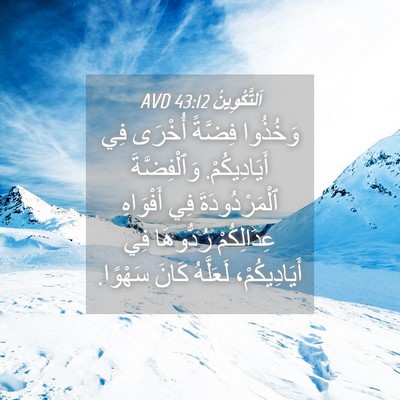 Picture 04 - اَلتَّكْوِينُ 43:12 AVD - وَخُذُوا فِضَّةً أُخْرَى - Bible Verse Picture