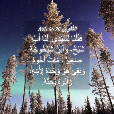 Picture 04 - اَلتَّكْوِينُ 44:20 AVD - فَقُلْنَا لِسَيِّدِي: - Bible Verse Picture