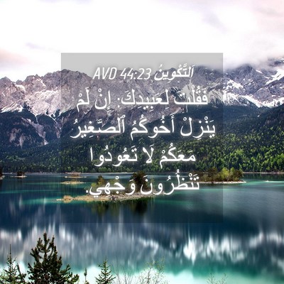 Picture 04 - اَلتَّكْوِينُ 44:23 AVD - فَقُلْتَ لِعَبِيدِكَ: إِنْ - Bible Verse Picture