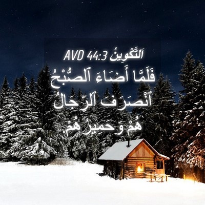 Picture 04 - اَلتَّكْوِينُ 44:3 AVD - فَلَمَّا أَضَاءَ - Bible Verse Picture