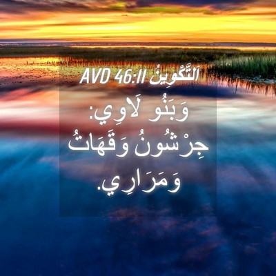 Picture 04 - اَلتَّكْوِينُ 46:11 AVD - وَبَنُو لَاوِي: جِرْشُونُ - Bible Verse Picture