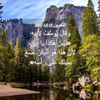 Picture 04 - اَلتَّكْوِينُ 48:18 AVD - وَقَالَ يُوسُفُ لِأَبِيهِ: - Bible Verse Picture