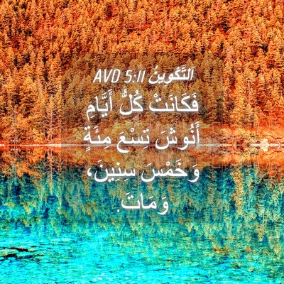 Picture 04 - اَلتَّكْوِينُ 5:11 AVD - فَكَانَتْ كُلُّ أَيَّامِ - Bible Verse Picture