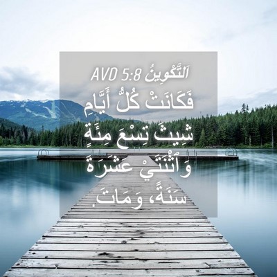 Picture 04 - اَلتَّكْوِينُ 5:8 AVD - فَكَانَتْ كُلُّ أَيَّامِ - Bible Verse Picture