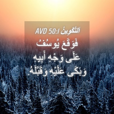 Picture 04 - اَلتَّكْوِينُ 50:1 AVD - فَوَقَعَ يُوسُفُ عَلَى - Bible Verse Picture