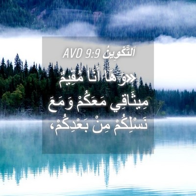 Picture 04 - اَلتَّكْوِينُ 9:9 AVD - «وَهَا أَنَا مُقِيمٌ - Bible Verse Picture