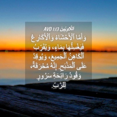 Picture 04 - اَللَّاوِيِّينَ 1:13 AVD - وَأَمَّا ٱلْأَحْشَاءُ - Bible Verse Picture