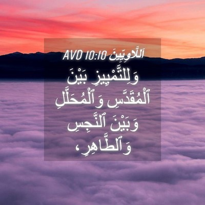Picture 04 - اَللَّاوِيِّينَ 10:10 AVD - وَلِلتَّمْيِيزِ بَيْنَ - Bible Verse Picture