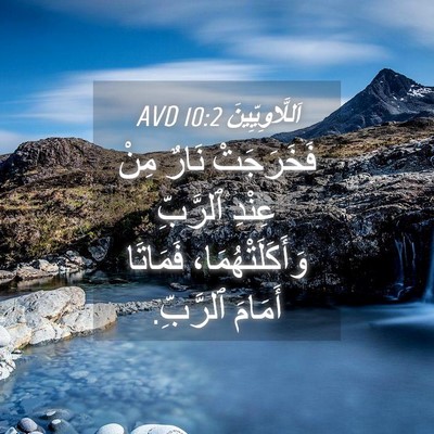 Picture 04 - اَللَّاوِيِّينَ 10:2 AVD - فَخَرَجَتْ نَارٌ مِنْ - Bible Verse Picture