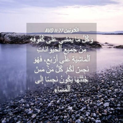 Picture 04 - اَللَّاوِيِّينَ 11:27 AVD - وَكُلُّ مَا يَمْشِي عَلَى - Bible Verse Picture