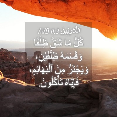 Picture 04 - اَللَّاوِيِّينَ 11:3 AVD - كُلُّ مَا شَقَّ ظِلْفًا - Bible Verse Picture