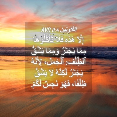 Picture 04 - اَللَّاوِيِّينَ 11:4 AVD - إِلَّا هَذِهِ فَلَا - Bible Verse Picture