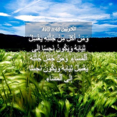 Picture 04 - اَللَّاوِيِّينَ 11:40 AVD - وَمَنْ أَكَلَ مِنْ - Bible Verse Picture