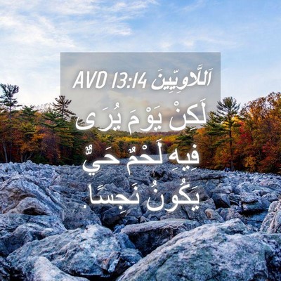 Picture 04 - اَللَّاوِيِّينَ 13:14 AVD - لَكِنْ يَوْمَ يُرَى فِيهِ - Bible Verse Picture