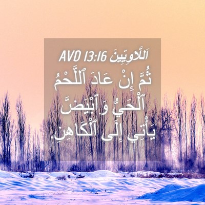 Picture 04 - اَللَّاوِيِّينَ 13:16 AVD - ثُمَّ إِنْ عَادَ ٱللَّحْمُ - Bible Verse Picture