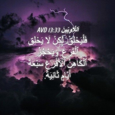 Picture 04 - اَللَّاوِيِّينَ 13:33 AVD - فَلْيَحْلِقْ. لَكِنْ لَا - Bible Verse Picture