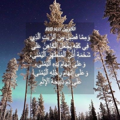 Picture 04 - اَللَّاوِيِّينَ 14:17 AVD - وَمِمَّا فَضِلَ مِنَ - Bible Verse Picture